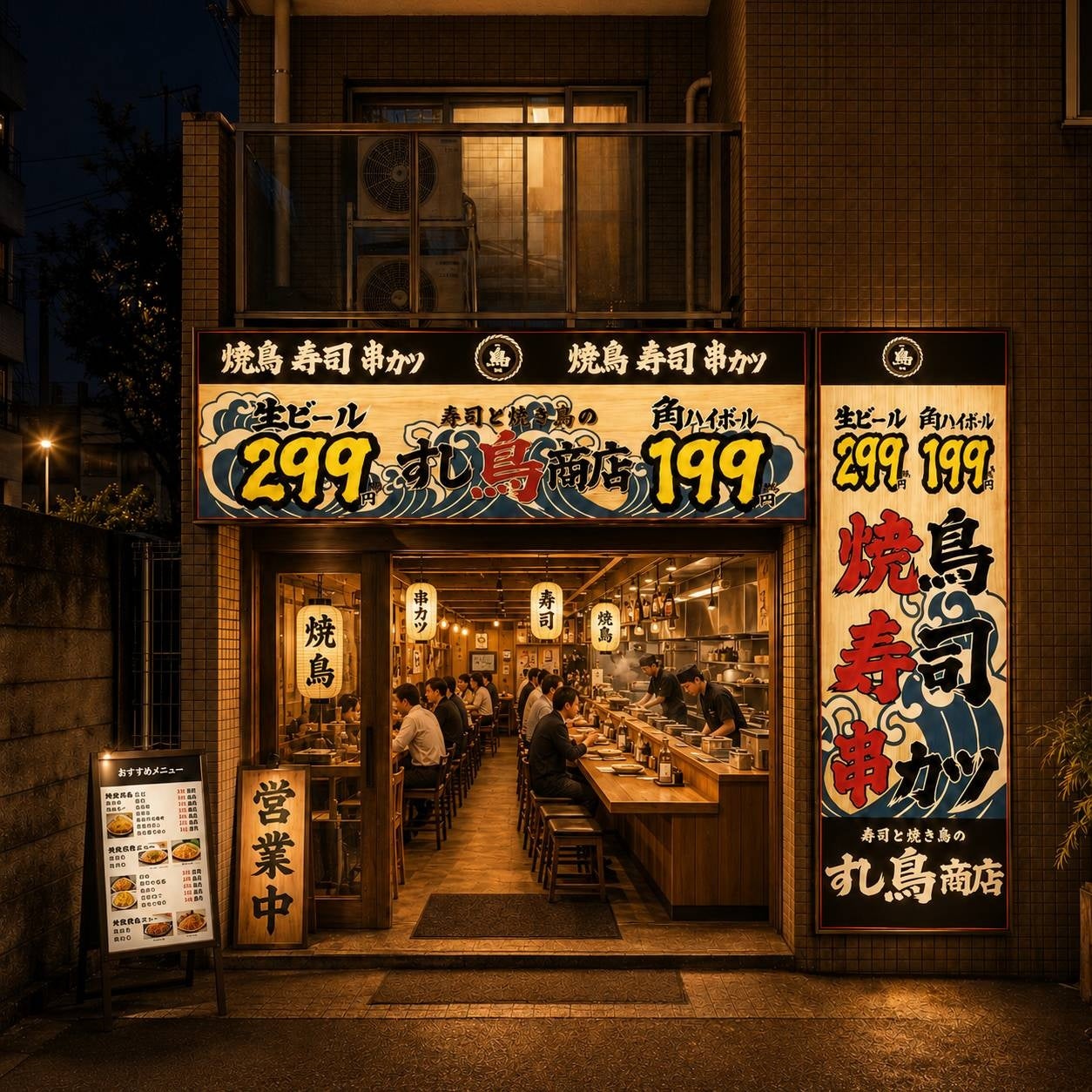 北千住に新業態！すし鳥商店で寿司120円〜ねぎま90円！激ウ