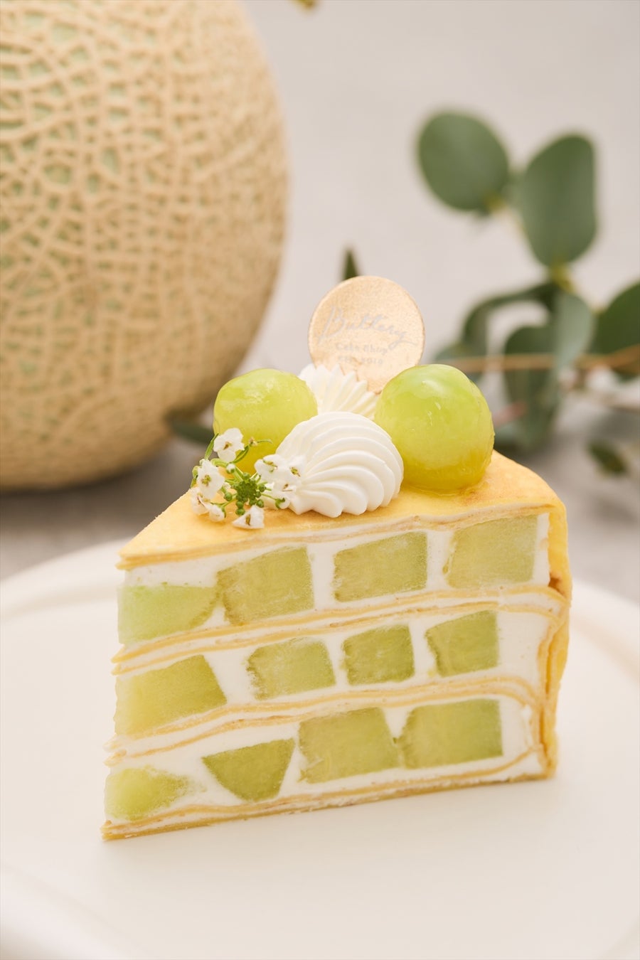 Buttery Cafeのメロンミルクレープ、発酵バターで激