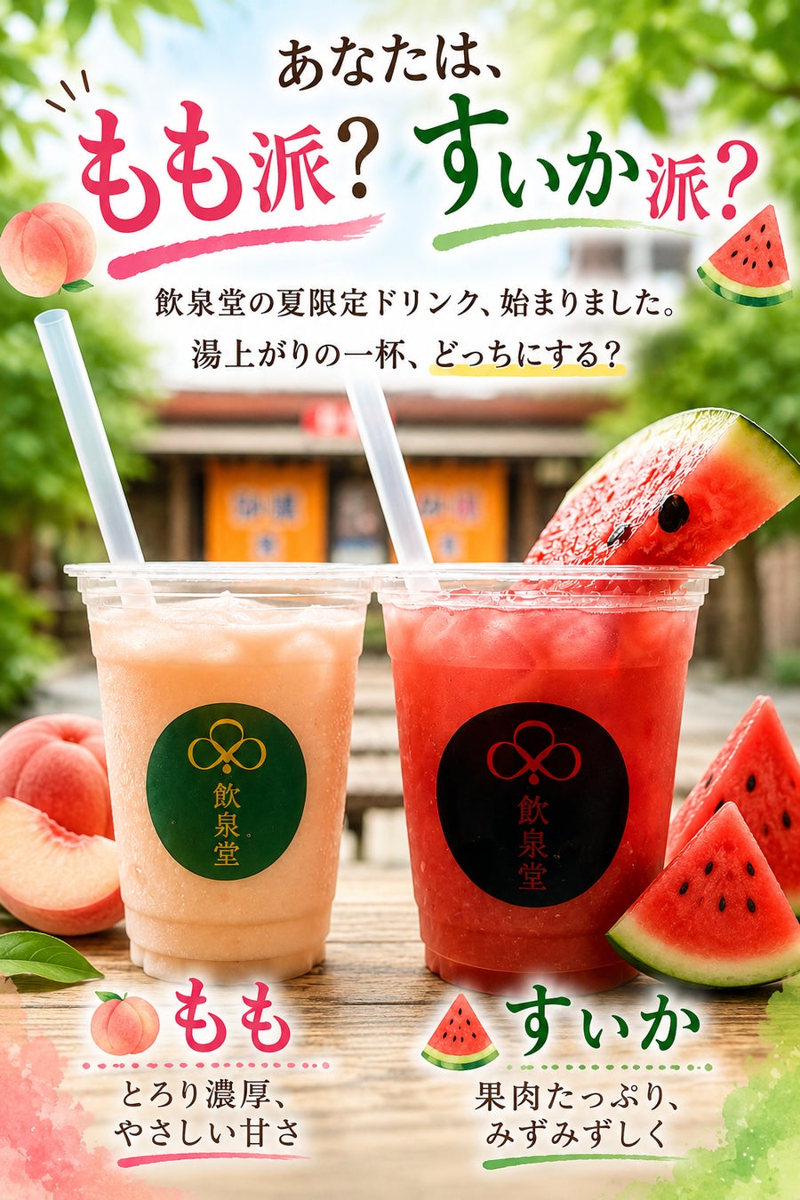 湯上がり必飲！ひょうたん温泉の「桃まるごと一杯」激ウマ確定🍑