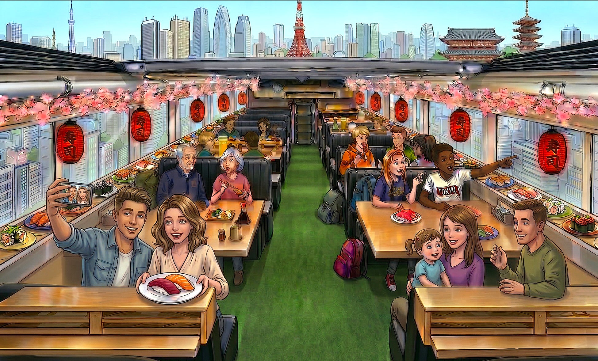 世界初🚌SUSHI BUS爆誕！体験必食の激ウマ寿司🍣