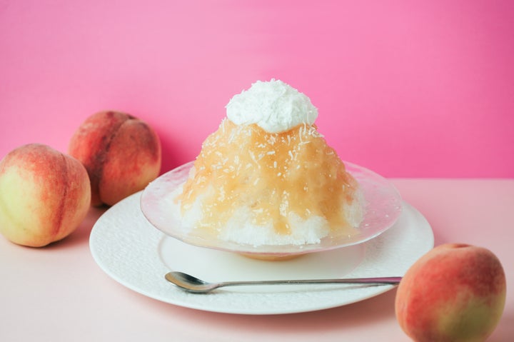 【必食】砂丘30歩「さんかく氷」ココナッツ桃かき氷新発売🍑✨