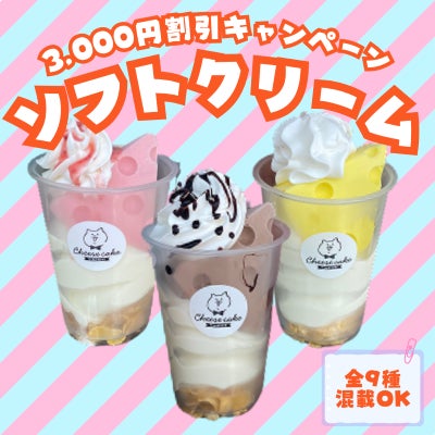 超話題の穴あきチーズケーキ＆ソフト！3,000円引きは必食🉐