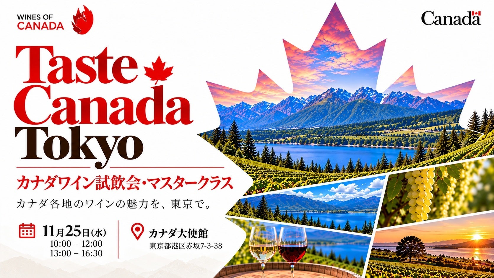 11/25限定！大使館級カナダワイン試飲会が激アツ🇨🇦🍷